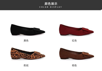 Buckled Pointed Toe Flats