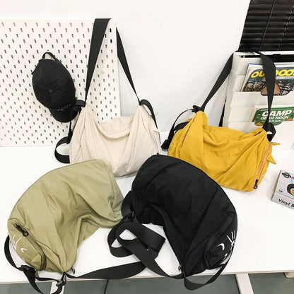 Cat Print Messenger Bag Nylon