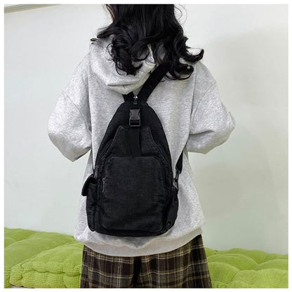 Buckle Denim Bag Sling