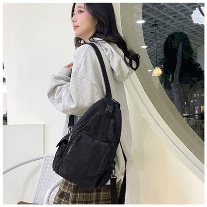 Buckle Denim Bag Sling