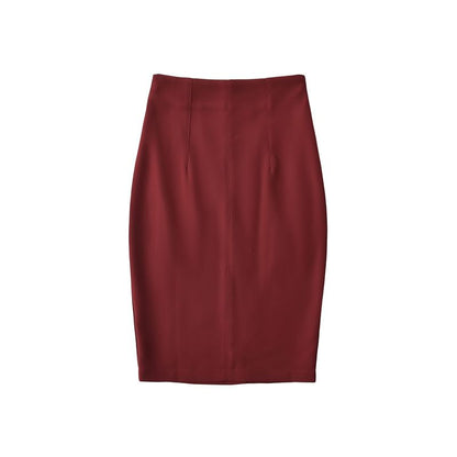Elevated Waist Solid Pencil Skirt - Mini Length