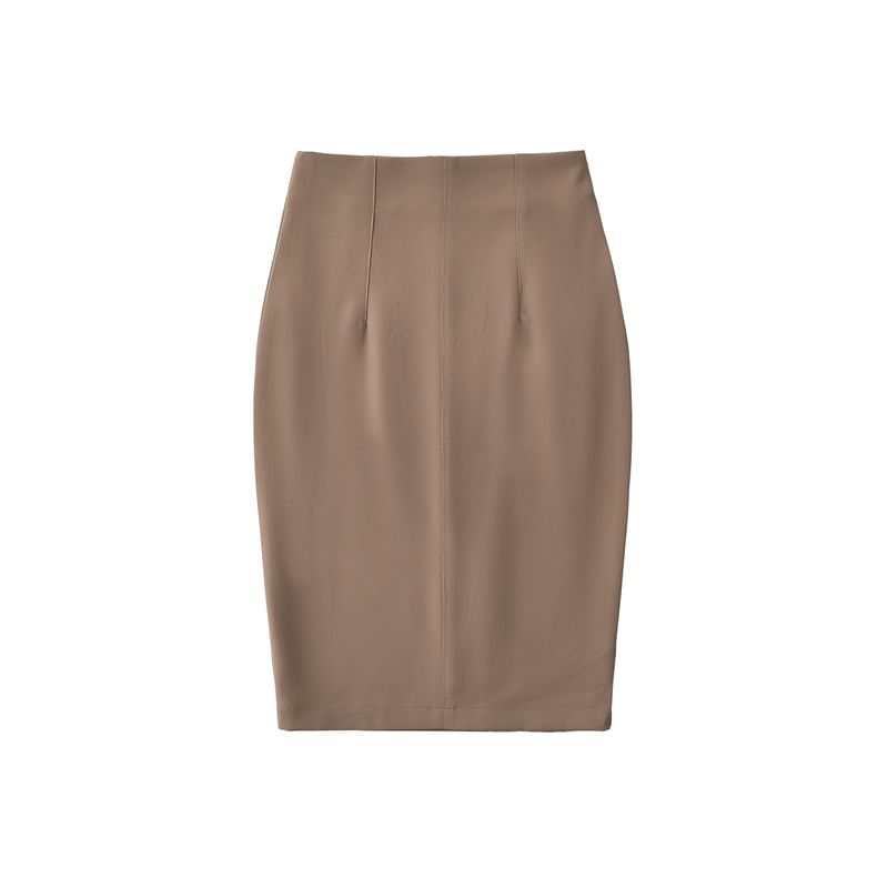 Elevated Waist Solid Pencil Skirt - Mini Length