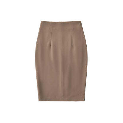 Elevated Waist Solid Pencil Skirt - Mini Length
