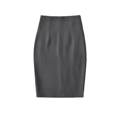 Elevated Waist Solid Pencil Skirt - Mini Length