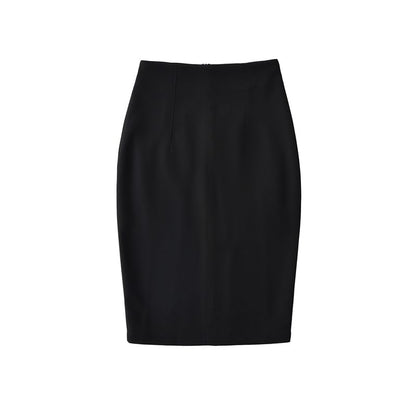 Elevated Waist Solid Pencil Skirt - Mini Length