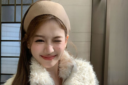 Fluffy Floral Zip Jacket / High Rise Faux Leather Wide Leg Pants