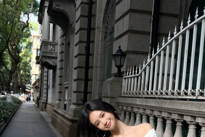 Scoop Neck Plain Cable Knit Sweater