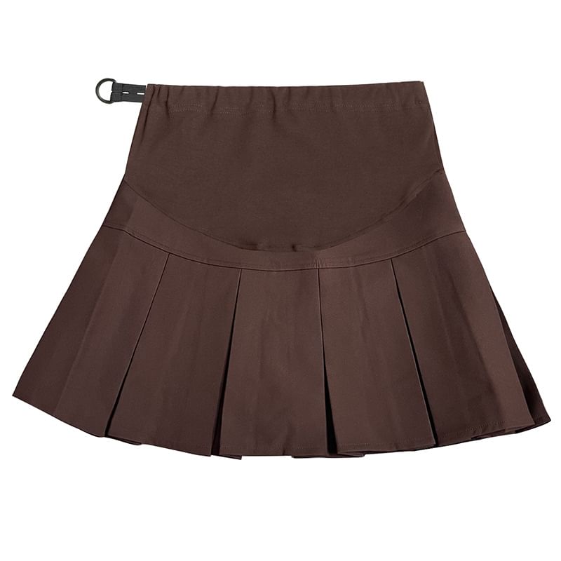 Maternity Mini Pleated Skirt - Solid Color