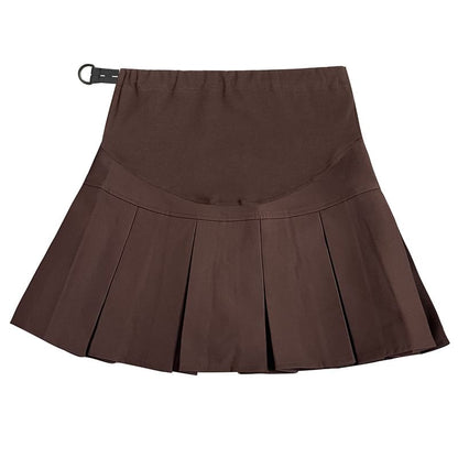 Maternity Mini Pleated Skirt - Solid Color