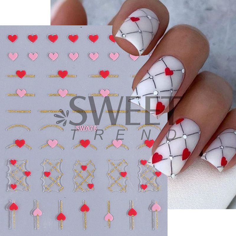 Heart Nail Art Stickers