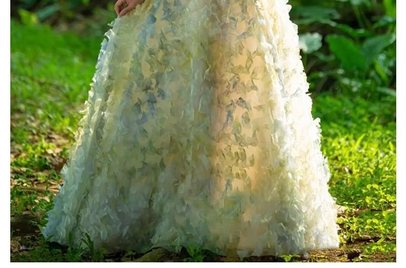 Strapless Patterned A-Line Evening Gown