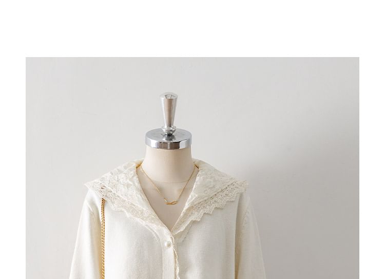 Hooded Panel Lace Cardigan