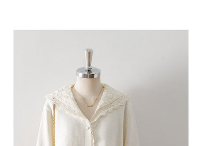 Hooded Panel Lace Cardigan