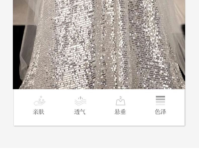 Evening Sheath Sequined Scoop Gown Neck