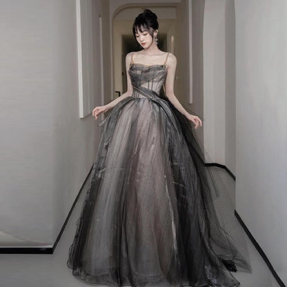 Strapless Plain Sheer A-Line Ball Gown
