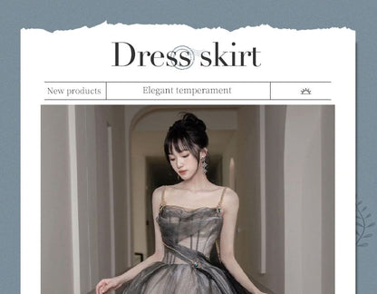 Strapless Plain Sheer A-Line Ball Gown