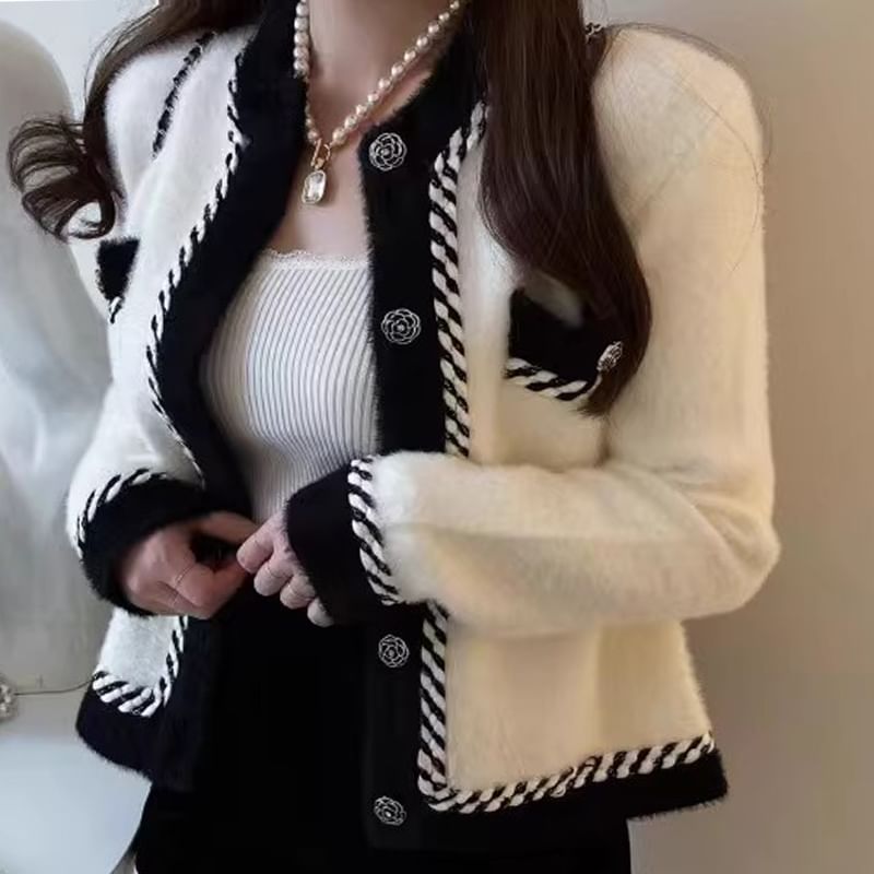 V-Neck Button-Up Cardigan
