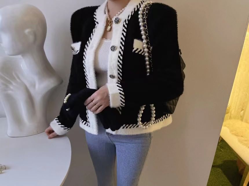 V-Neck Button-Up Cardigan