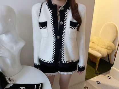 V-Neck Button-Up Cardigan