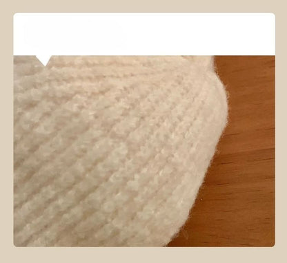 Cat Embroidered Knit Beanie