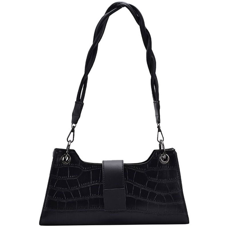 Crocodile Grain Crossbody Shoulder Bag