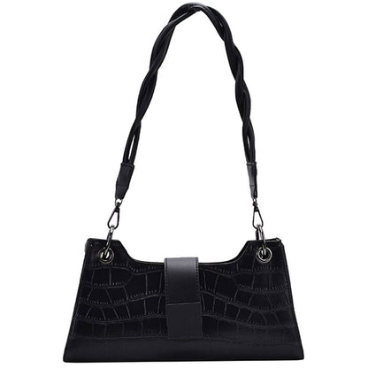 Crocodile Grain Crossbody Shoulder Bag