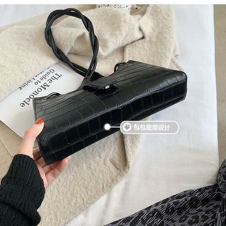 Crocodile Grain Crossbody Shoulder Bag