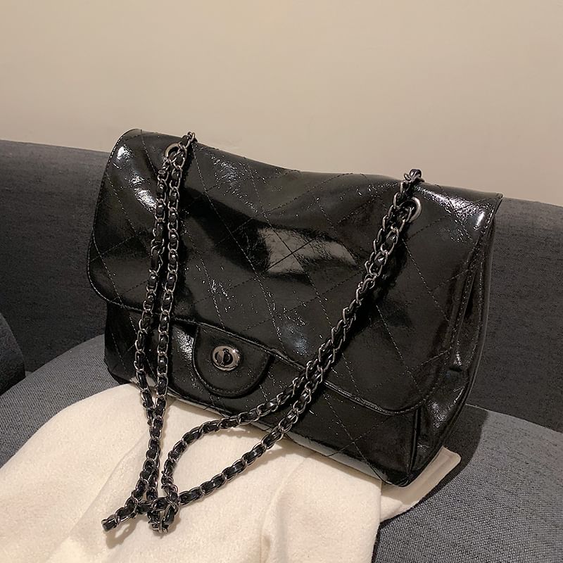 Quilted Flap Shoulder Bag