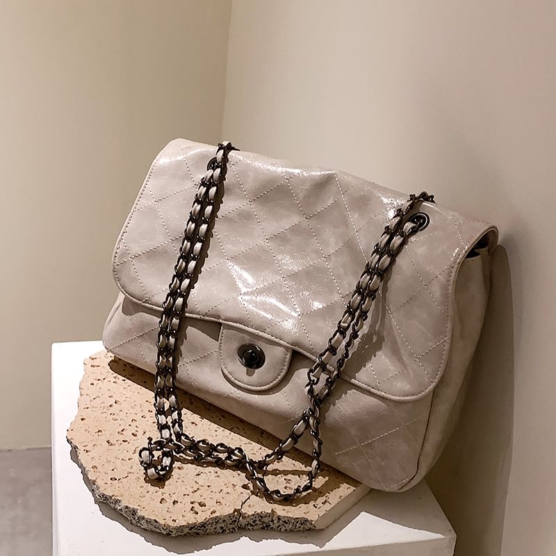 Quilted Flap Shoulder Bag