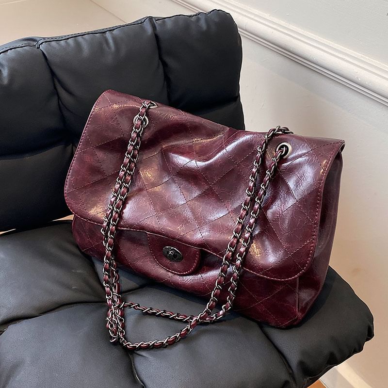 Quilted Flap Shoulder Bag