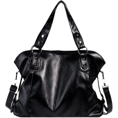 Studded Faux Leather Shoulder Bag