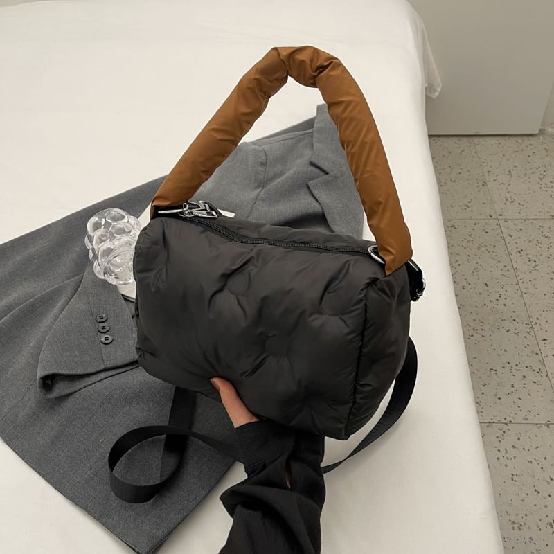 Puffer Crossbody Tote Bag