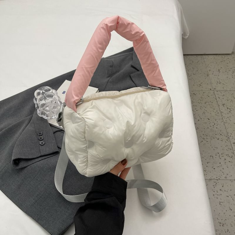 Puffer Crossbody Tote Bag