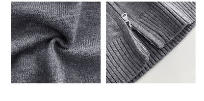 Faux Fur-Trim Hooded Zipper Cardigan