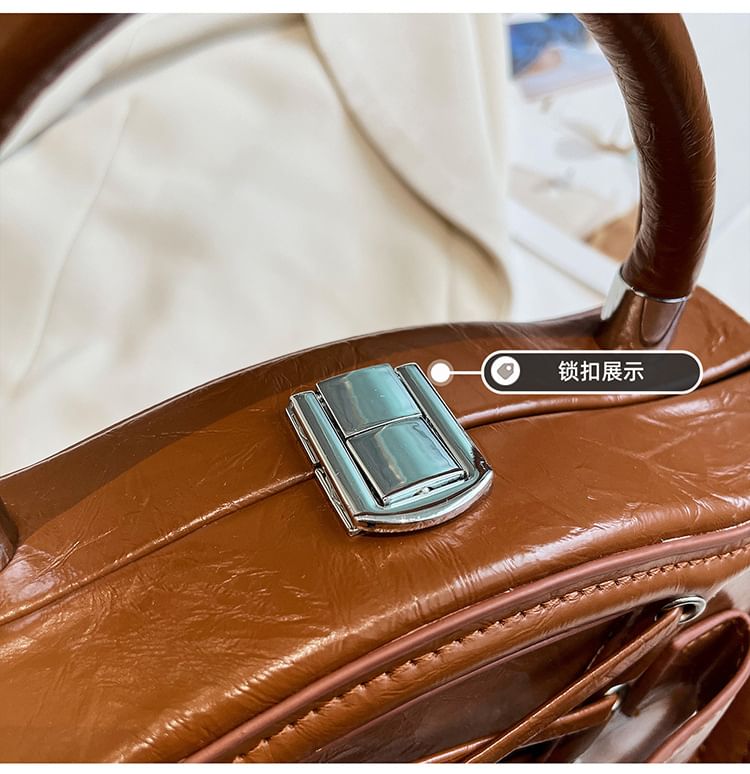 Buckled Lace-Up Crossbody Bag