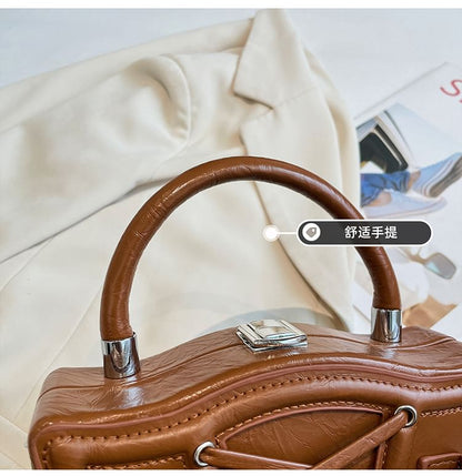 Buckled Lace-Up Crossbody Bag