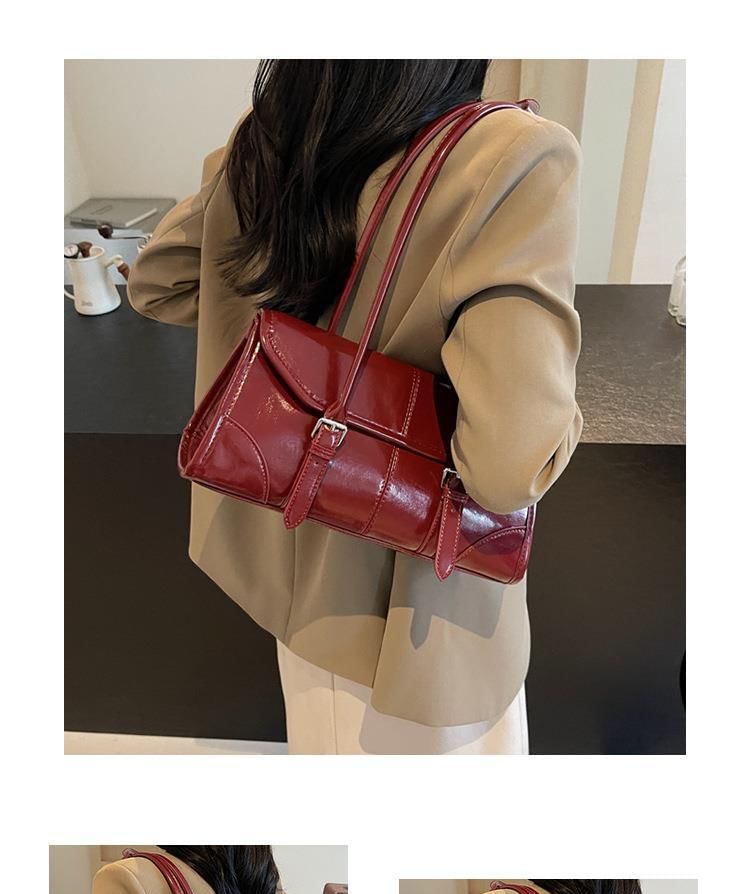 Faux Leather Flap Tote Bag