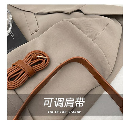 Quilted Faux Leather Crossbody Bag