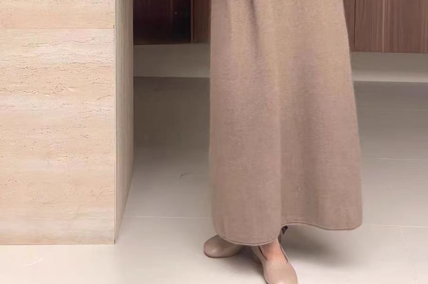 Peplum Jacket & Maxi Skirt Set - High Waist A-Line