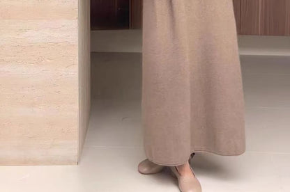 Peplum Jacket & Maxi Skirt Set - High Waist A-Line