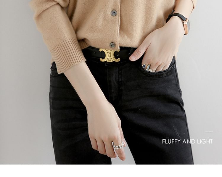Long Sleeve Solid Button-Front Cardigan