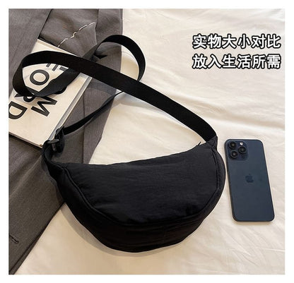 Hobo-Tasche aus Canvas, schlicht
