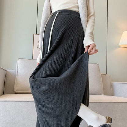 Maternity Maxi Skirt - High Rise A-Line Comfort Fit