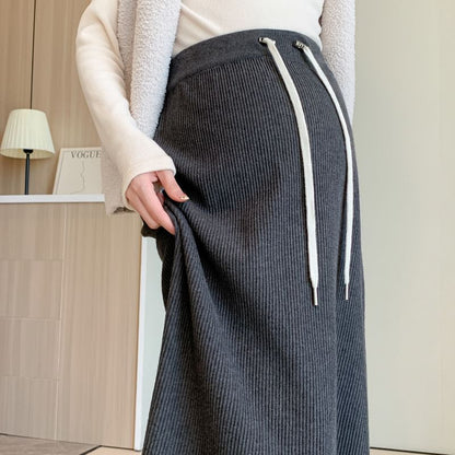 Maternity Maxi Skirt - High Rise A-Line Comfort Fit