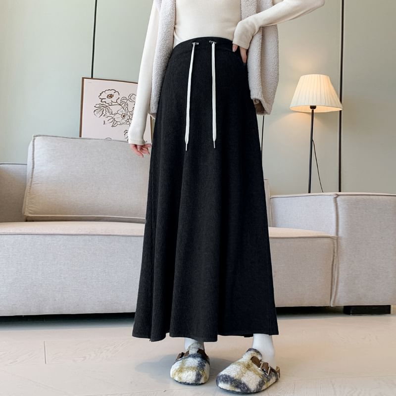 Maternity Maxi Skirt - High Rise A-Line Comfort Fit