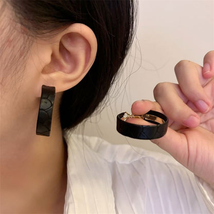 Textured Hoop Earring