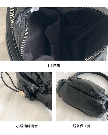 Plain Drawstring Shoulder Bag