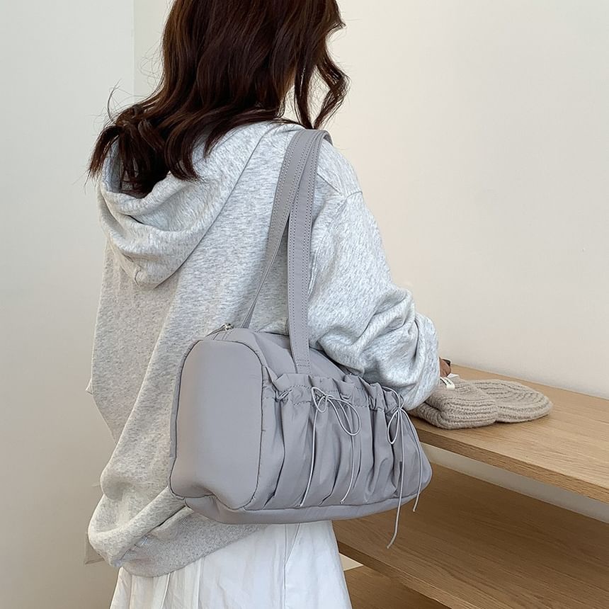 Plain Bow Nylon Tote Bag