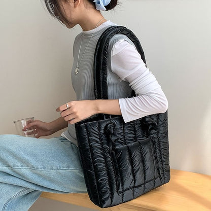 Plain Quilted Tote Bag