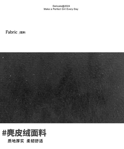 Plain Faux Suede Crossbody Bag